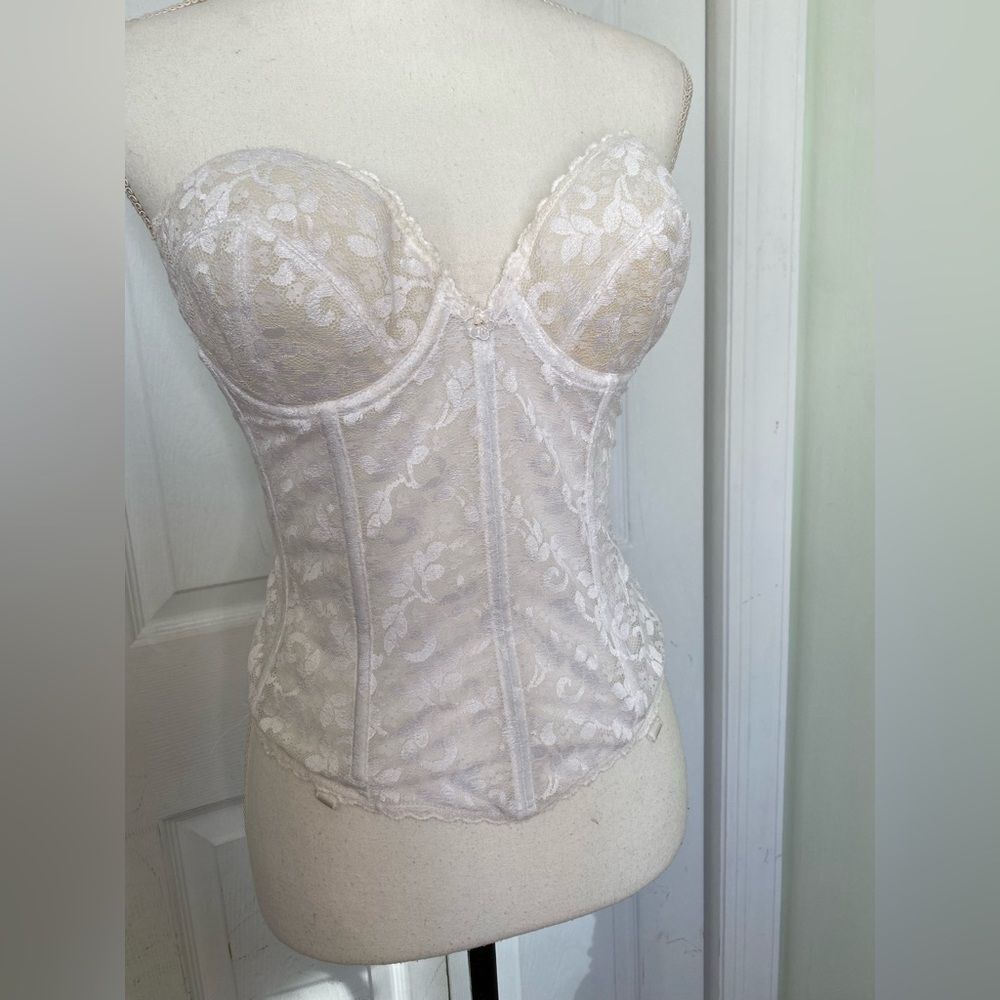 Vintage White JCPenney Lace and Boning Bustier
